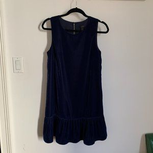 J Crew Blue Velvet Dress